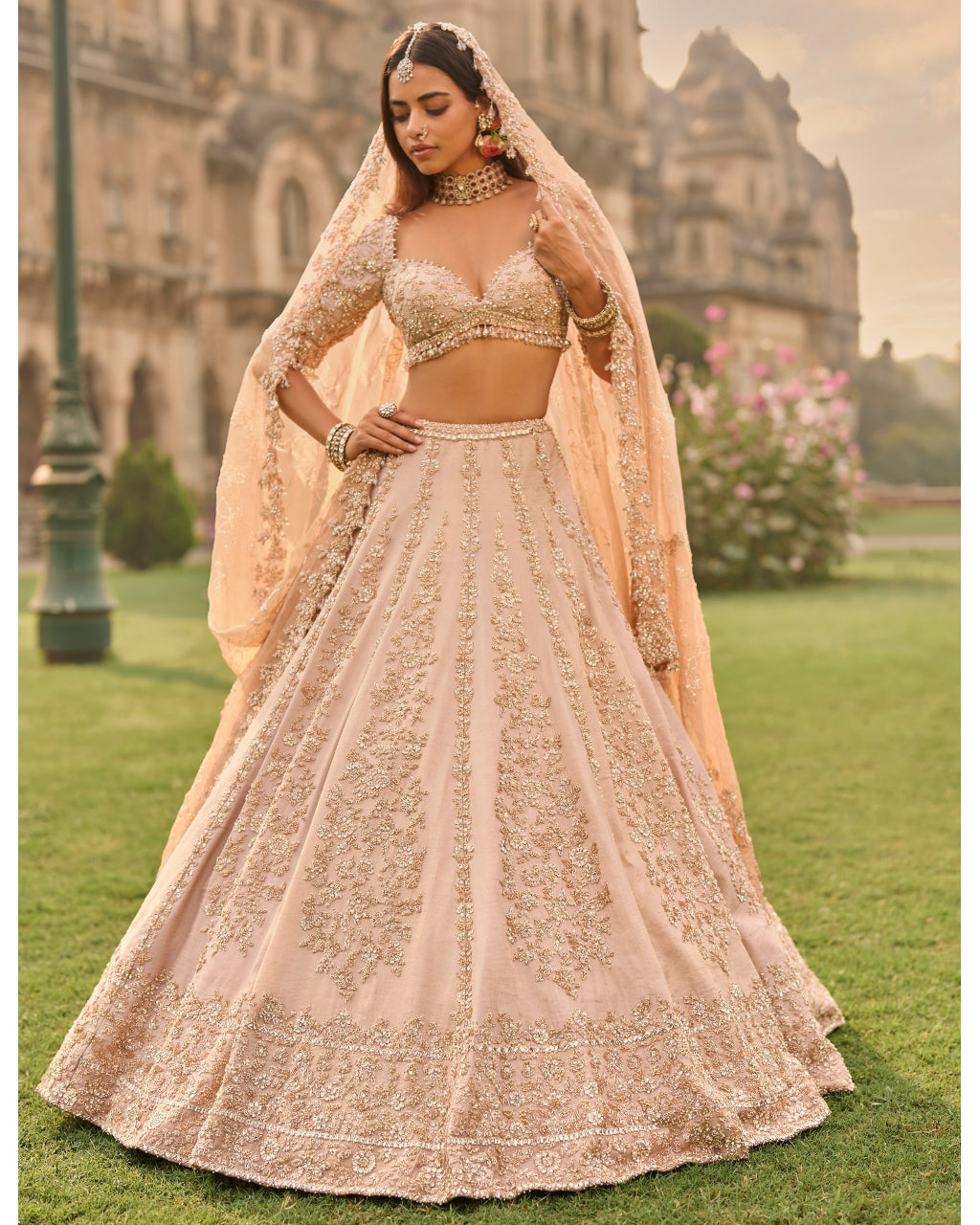 Rose Gold Lehenga Set