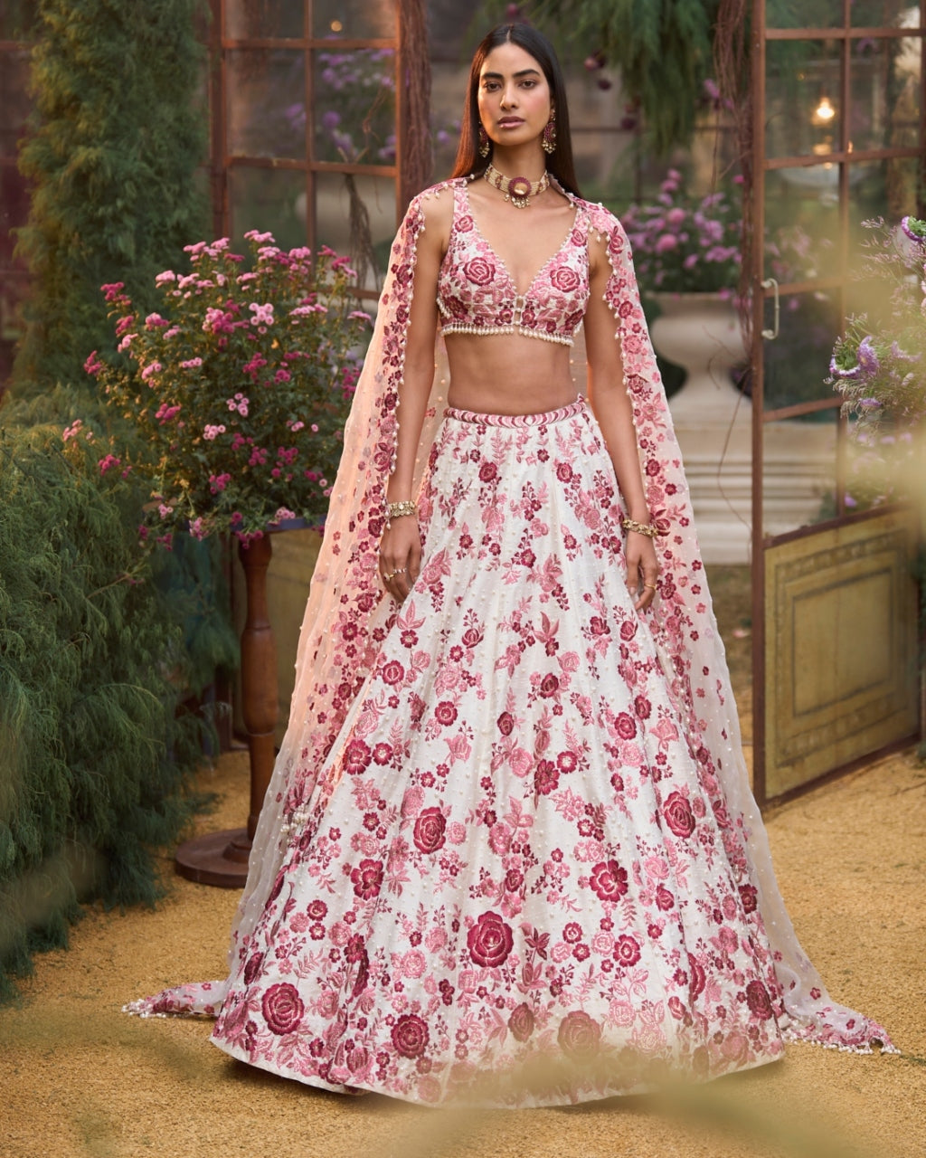 Ruby Floral Lehenga Set