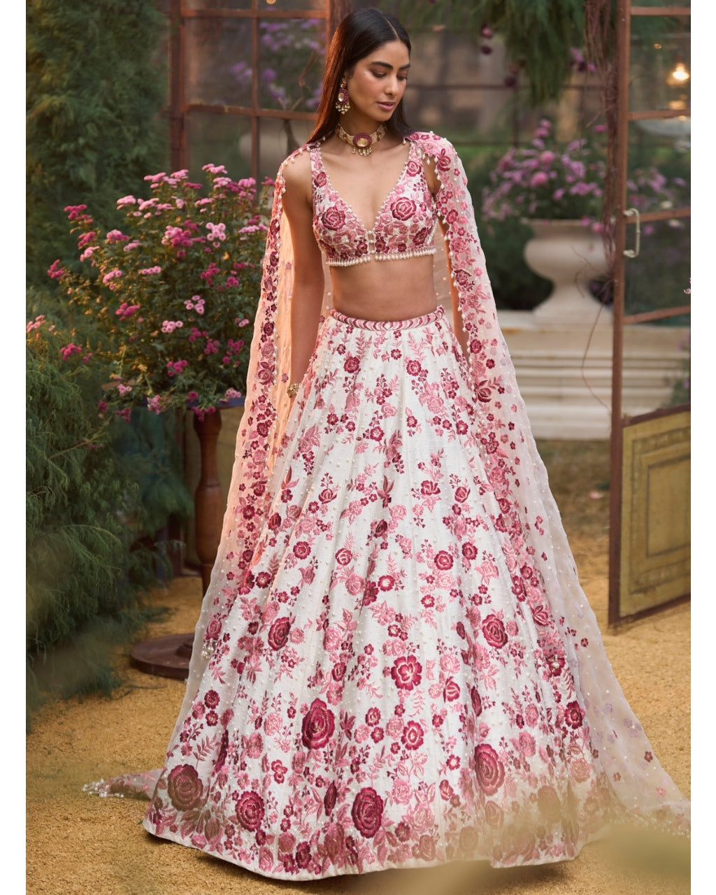 Ruby Floral Lehenga Set