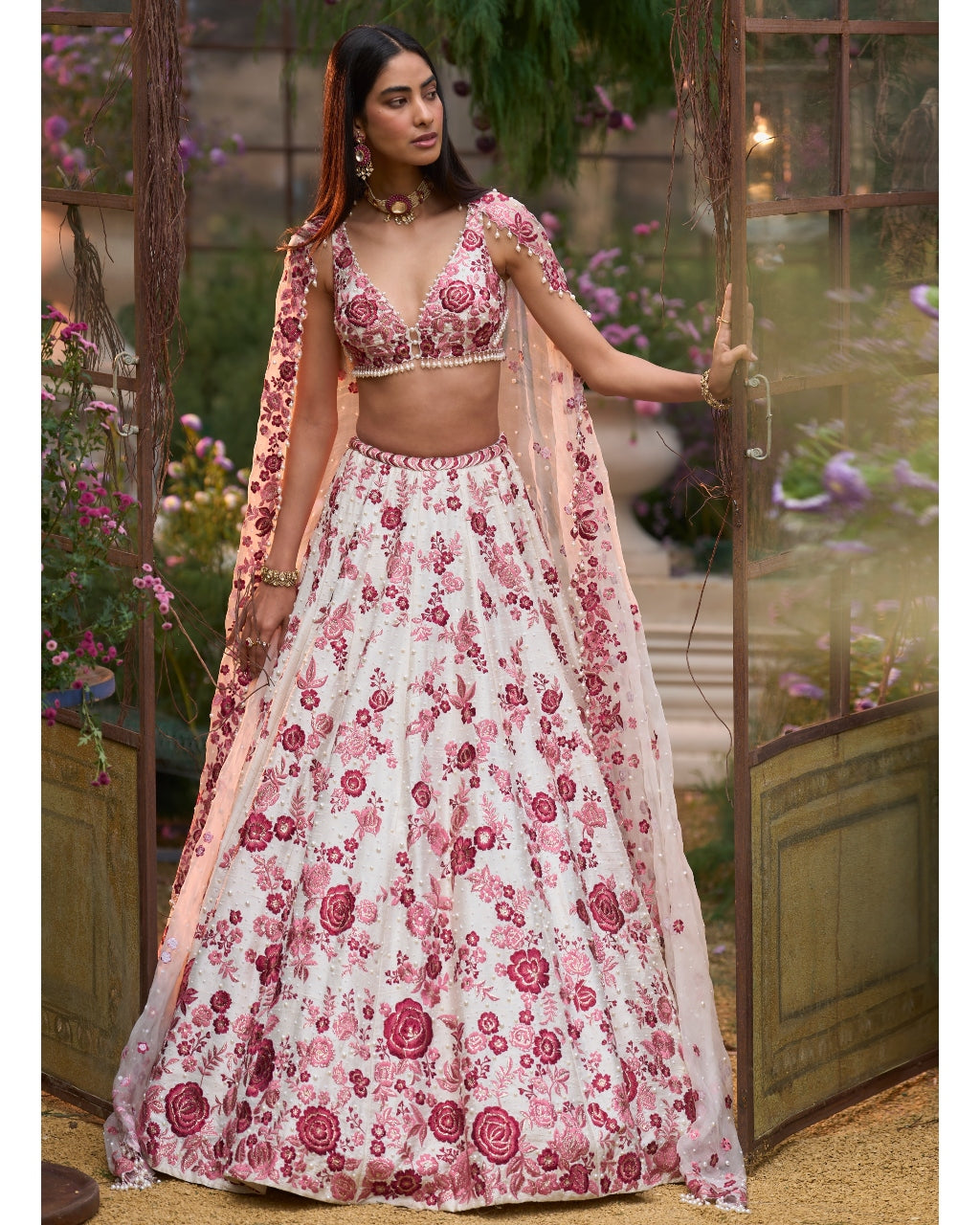 Ruby Floral Lehenga Set