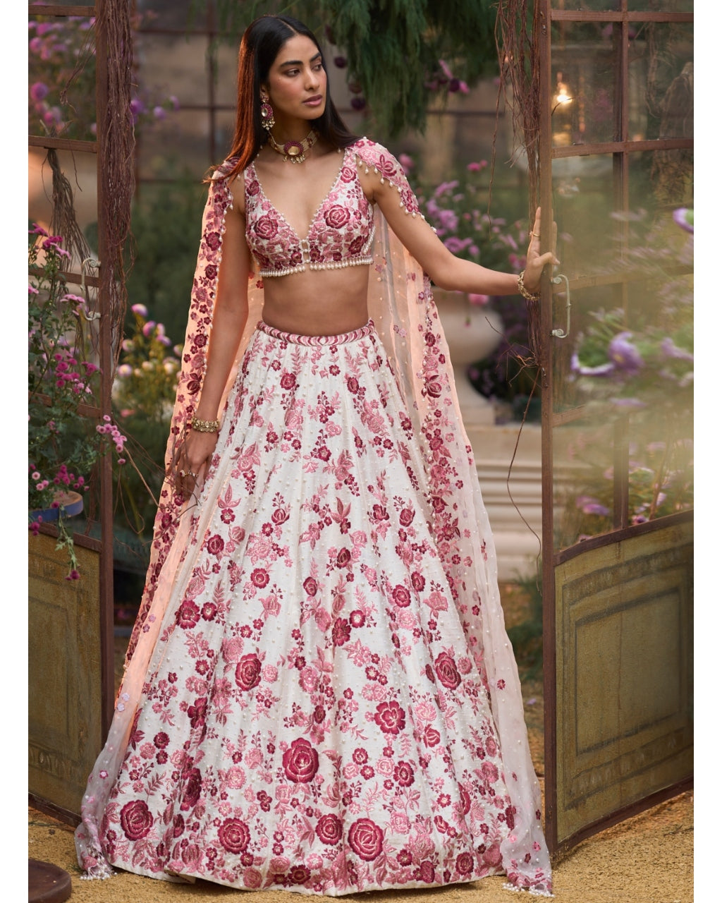Ruby Floral Lehenga Set