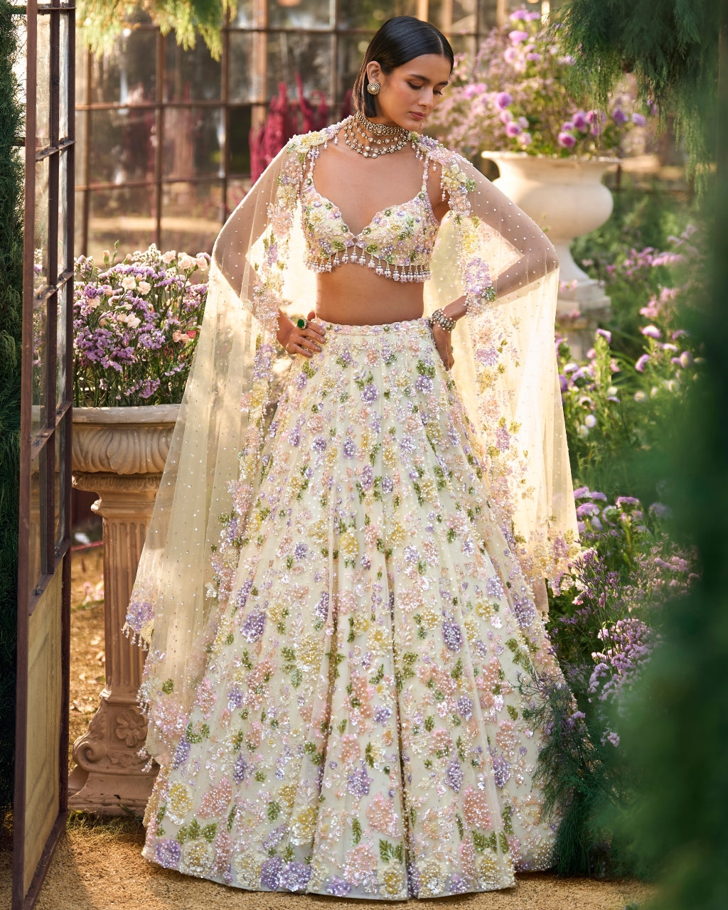 Butter Yellow Sequin Lehenga Set
