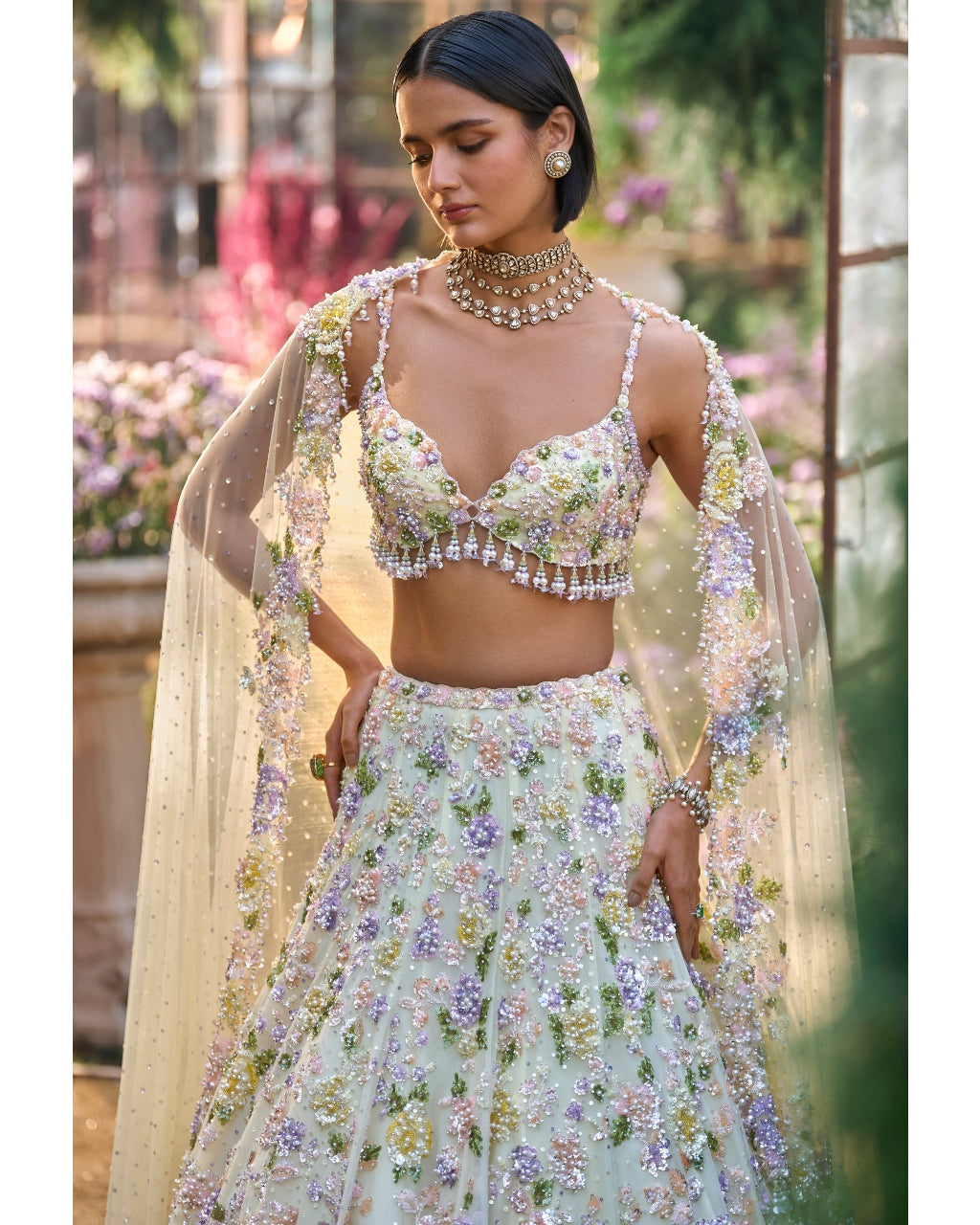 Butter Yellow Sequin Lehenga Set