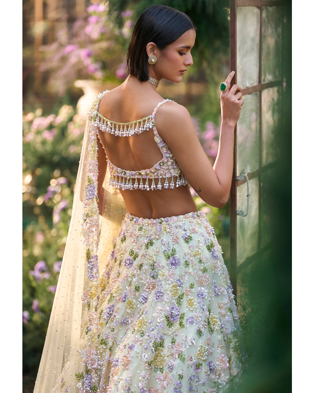 Butter Yellow Sequin Lehenga Set