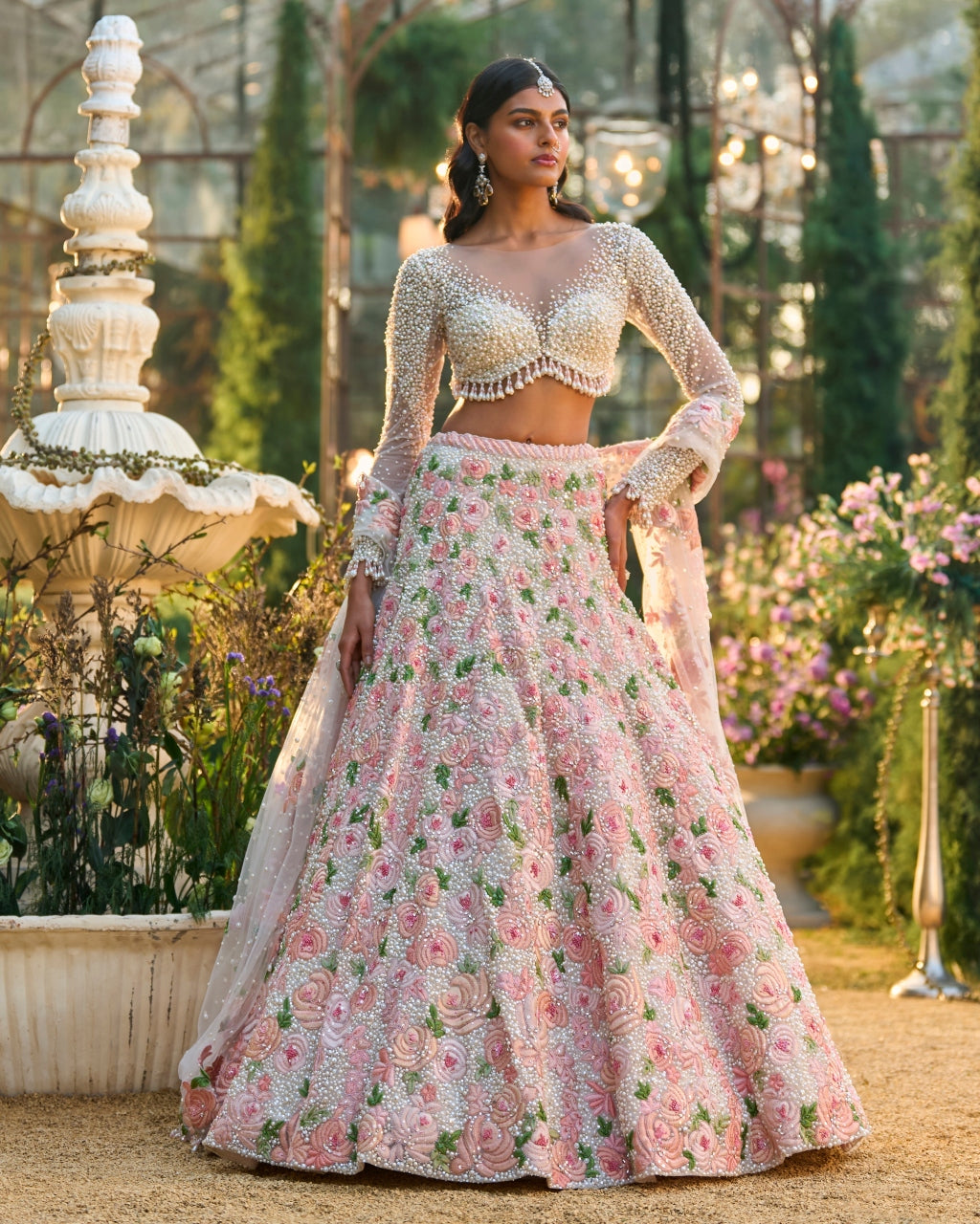 Pearl Floral Lehenga Set