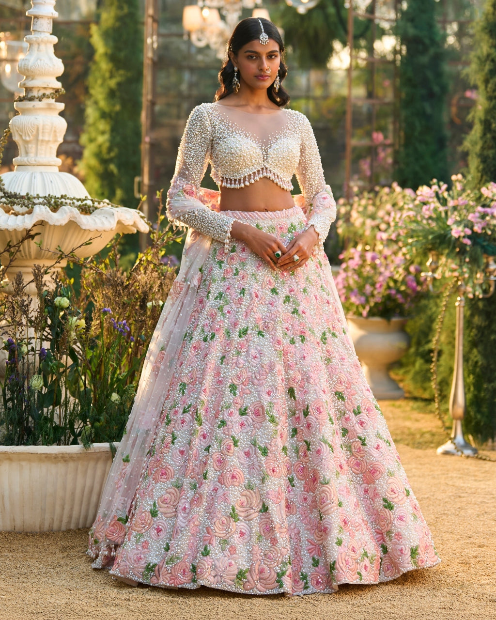 Pearl Floral Lehenga Set