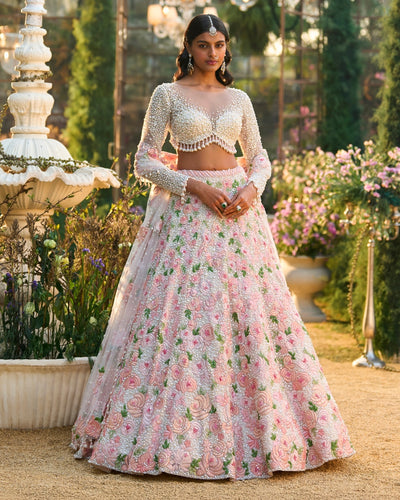 Pearl Floral Lehenga Set