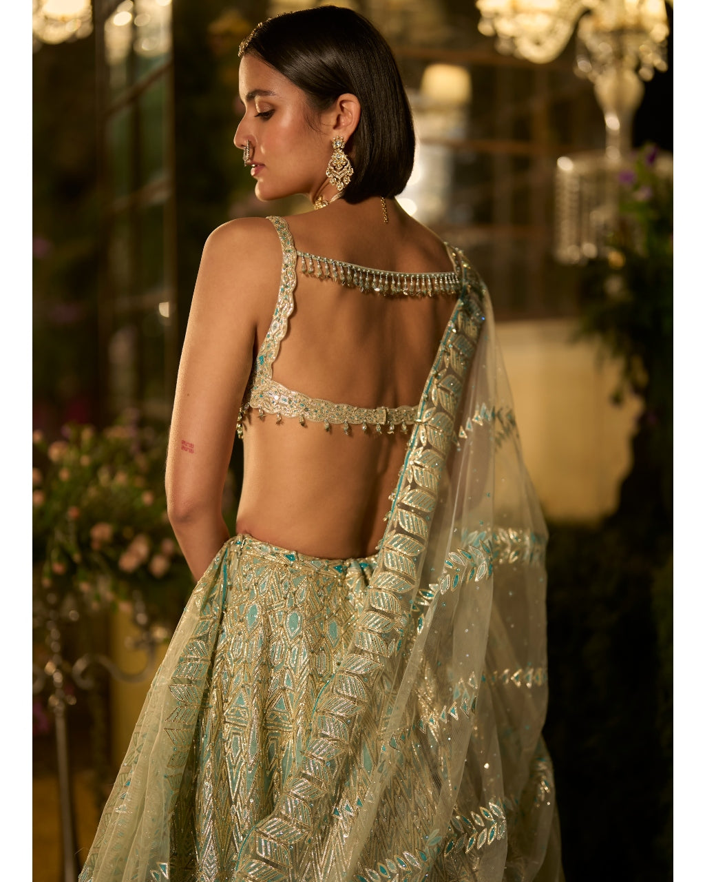 Turquoise Blue Lehenga Set