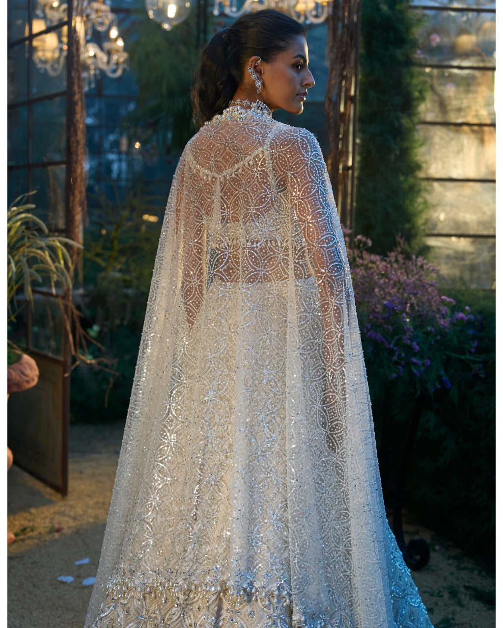 Ivory Pearl & Sequin Lehenga Set