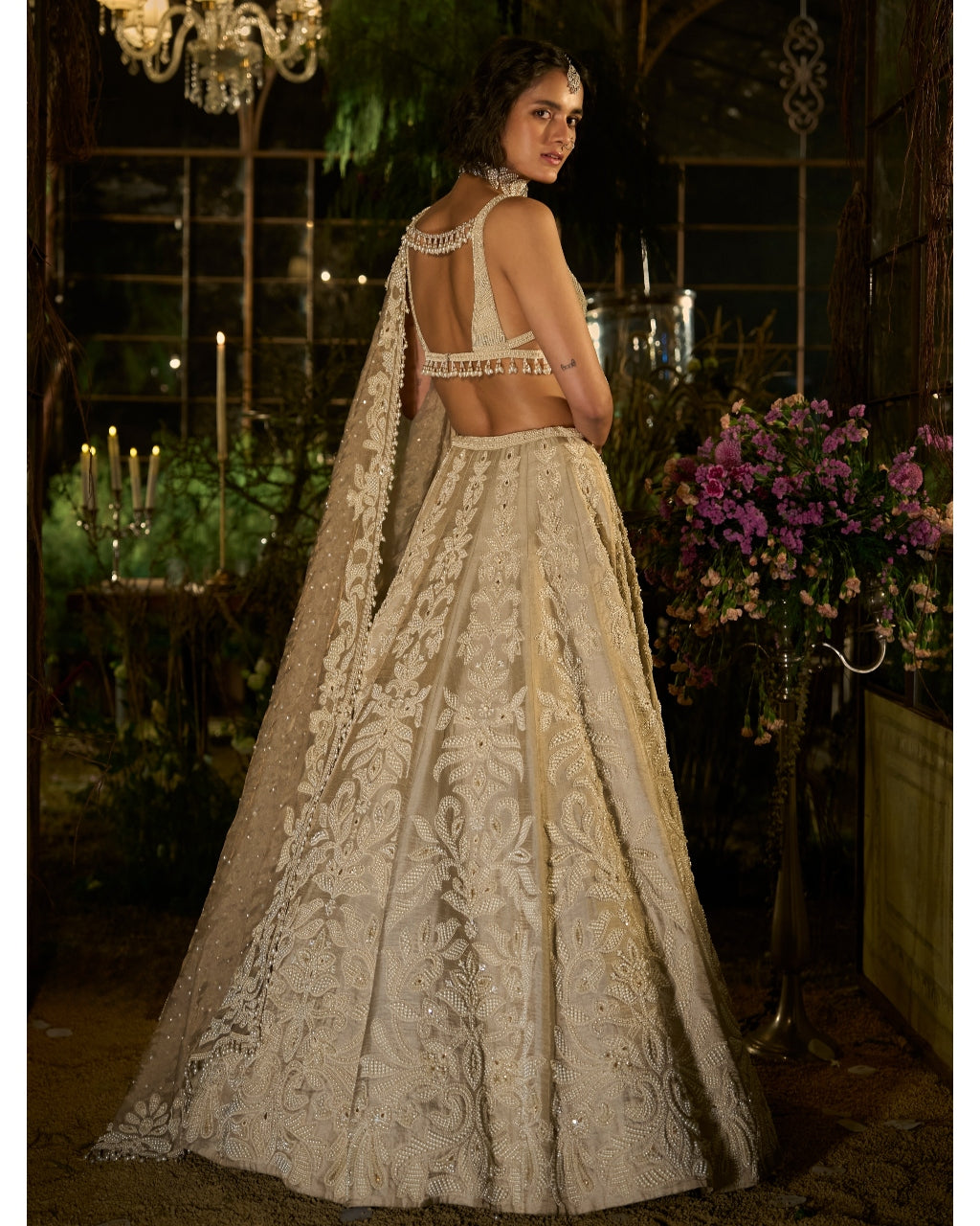 Champagne Pearl Lehenga Set