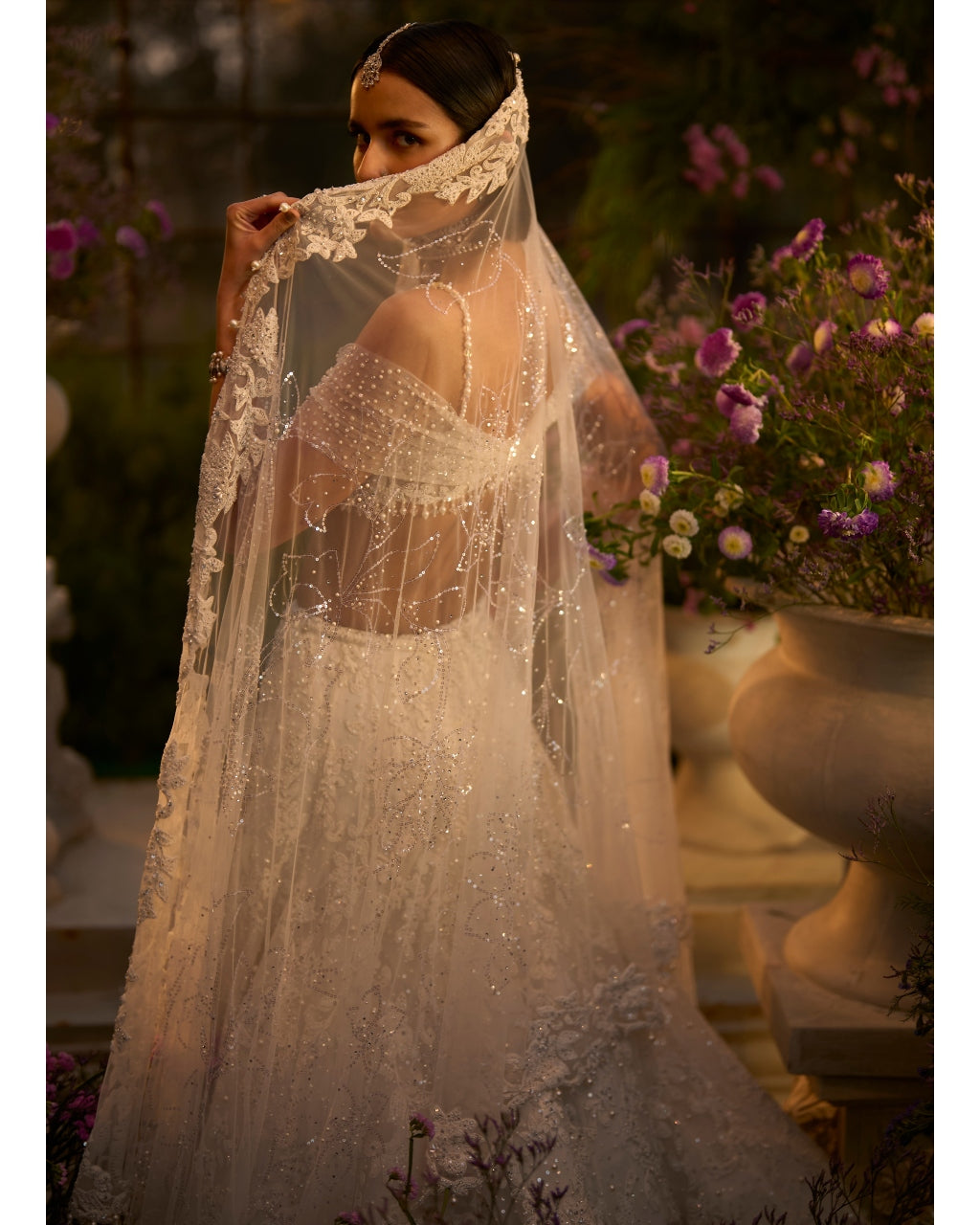 Ivory Floral Lehenga Set