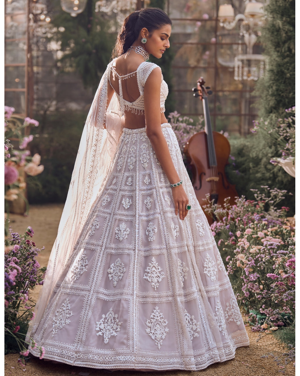 Ice Grey Dori Lehenga Set