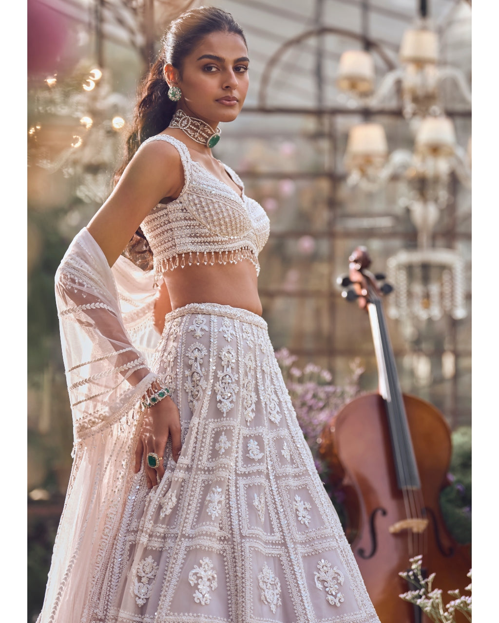 Ice Grey Dori Lehenga Set