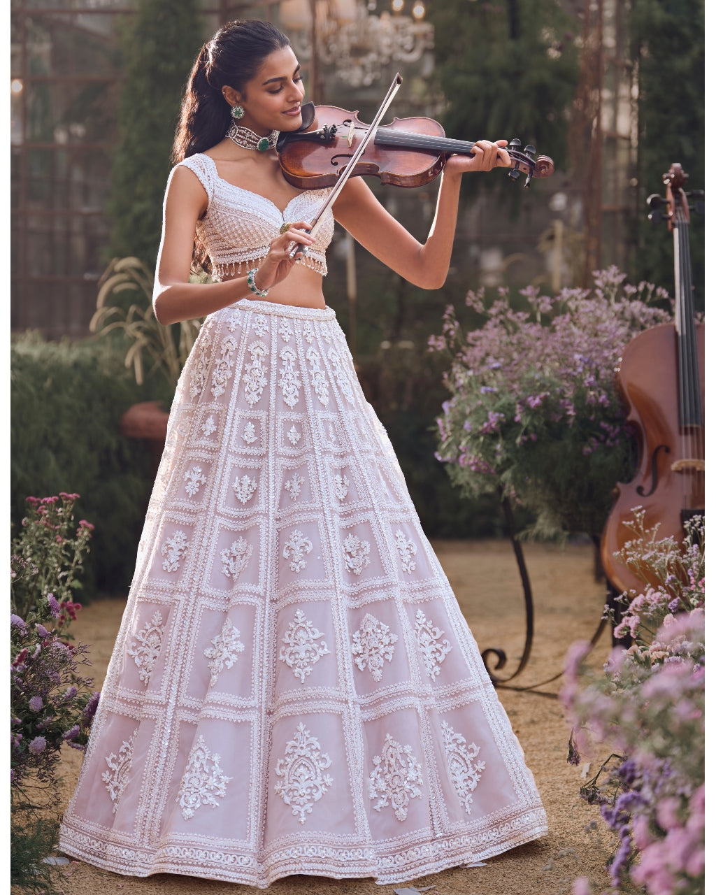 Ice Grey Dori Lehenga Set