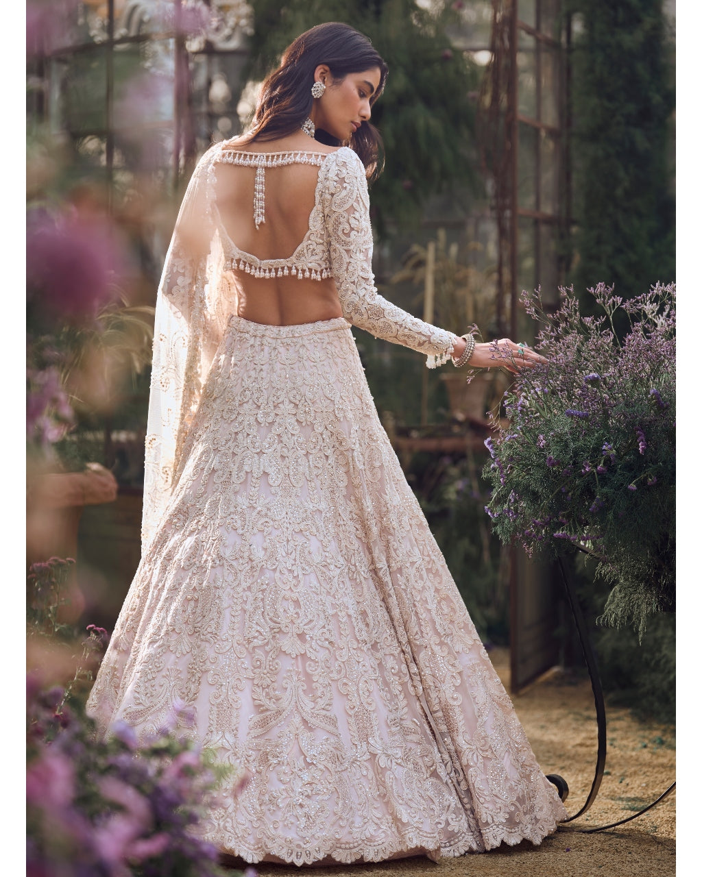 Powder Peach Dori Lehenga Set