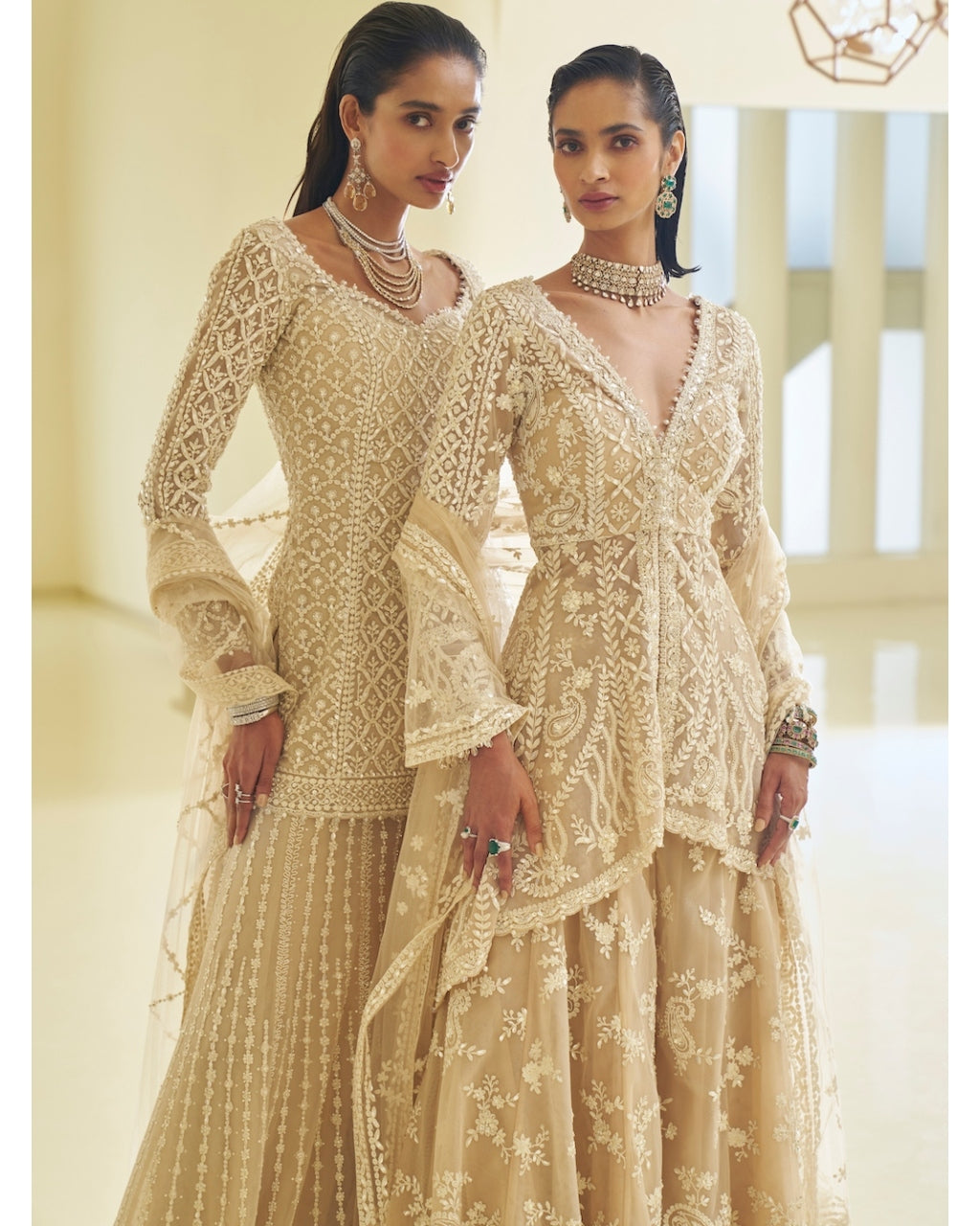 Nude Dori Sharara Set