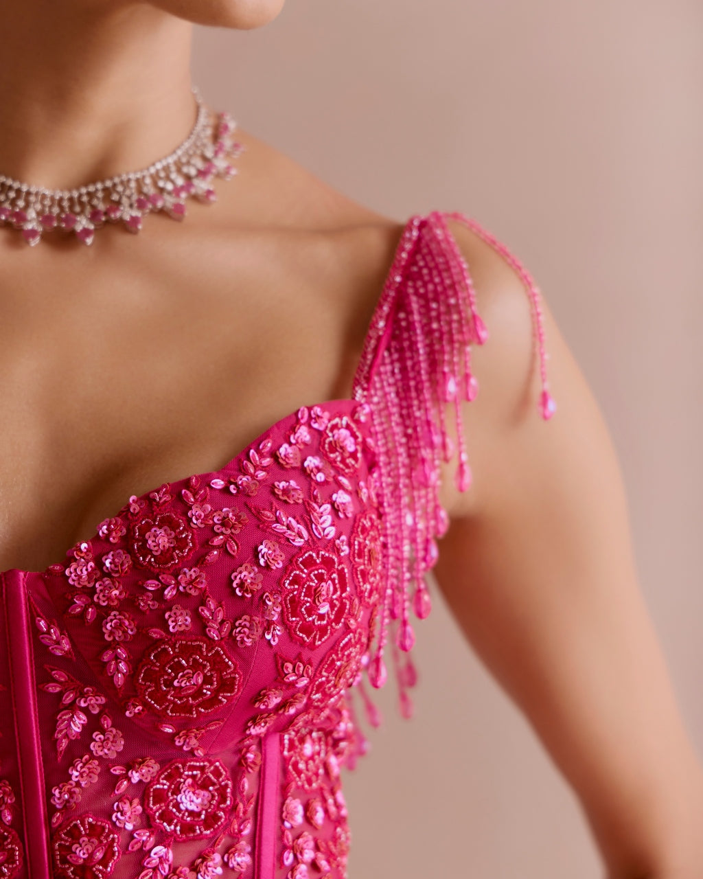 Hot Pink Sharara Set