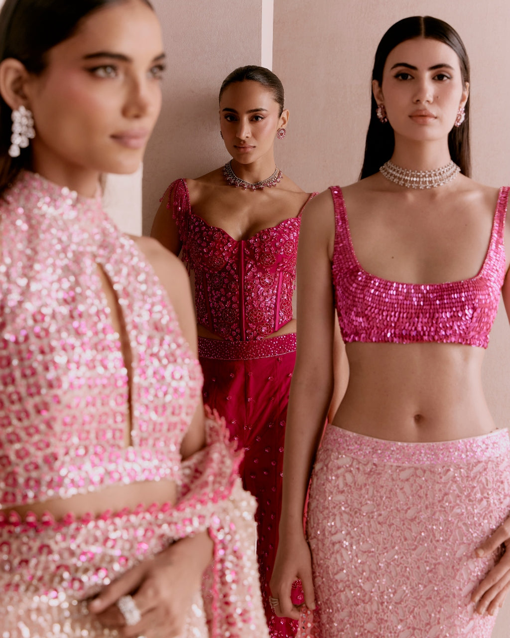 Pink Ombre Cutwork Fishcut Set