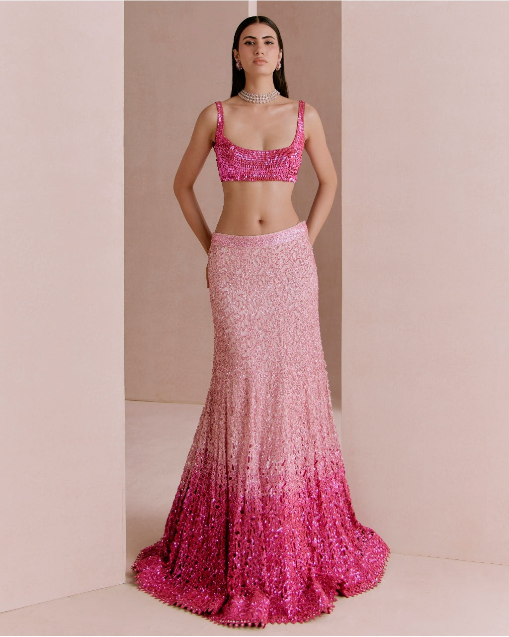 Pink Ombre Cutwork Fishcut Set