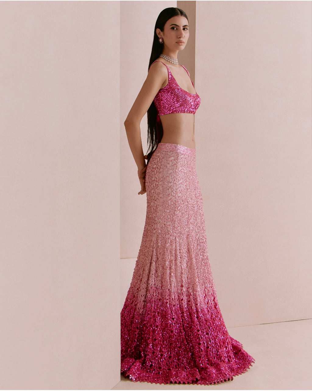 Pink Ombre Cutwork Fishcut Set