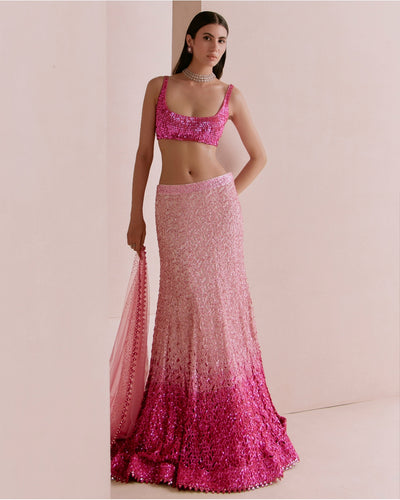 Pink Ombre Cutwork Fishcut Set
