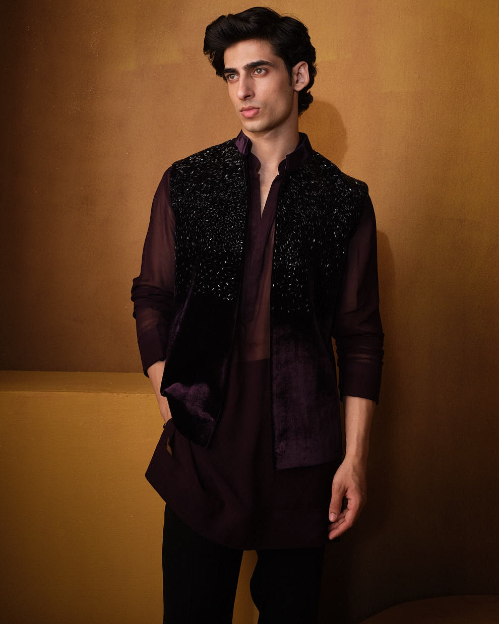 Wine Cutdana Nehru Set