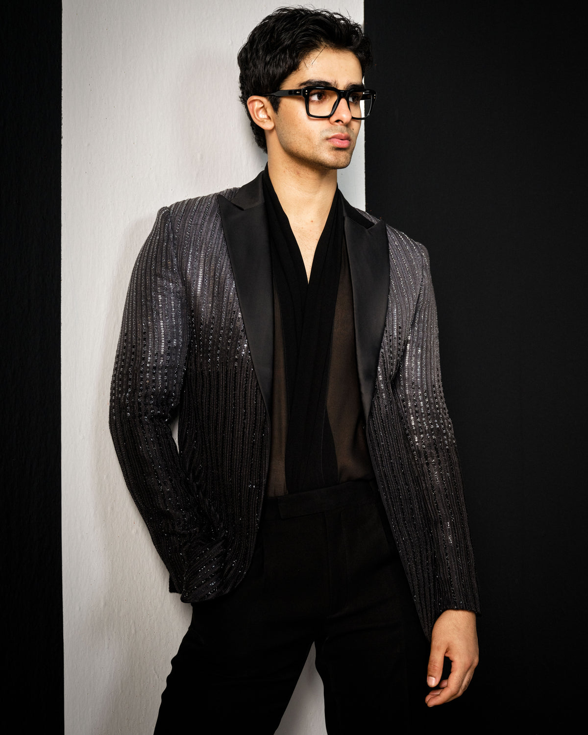 Grey To Black Ombré Jacket