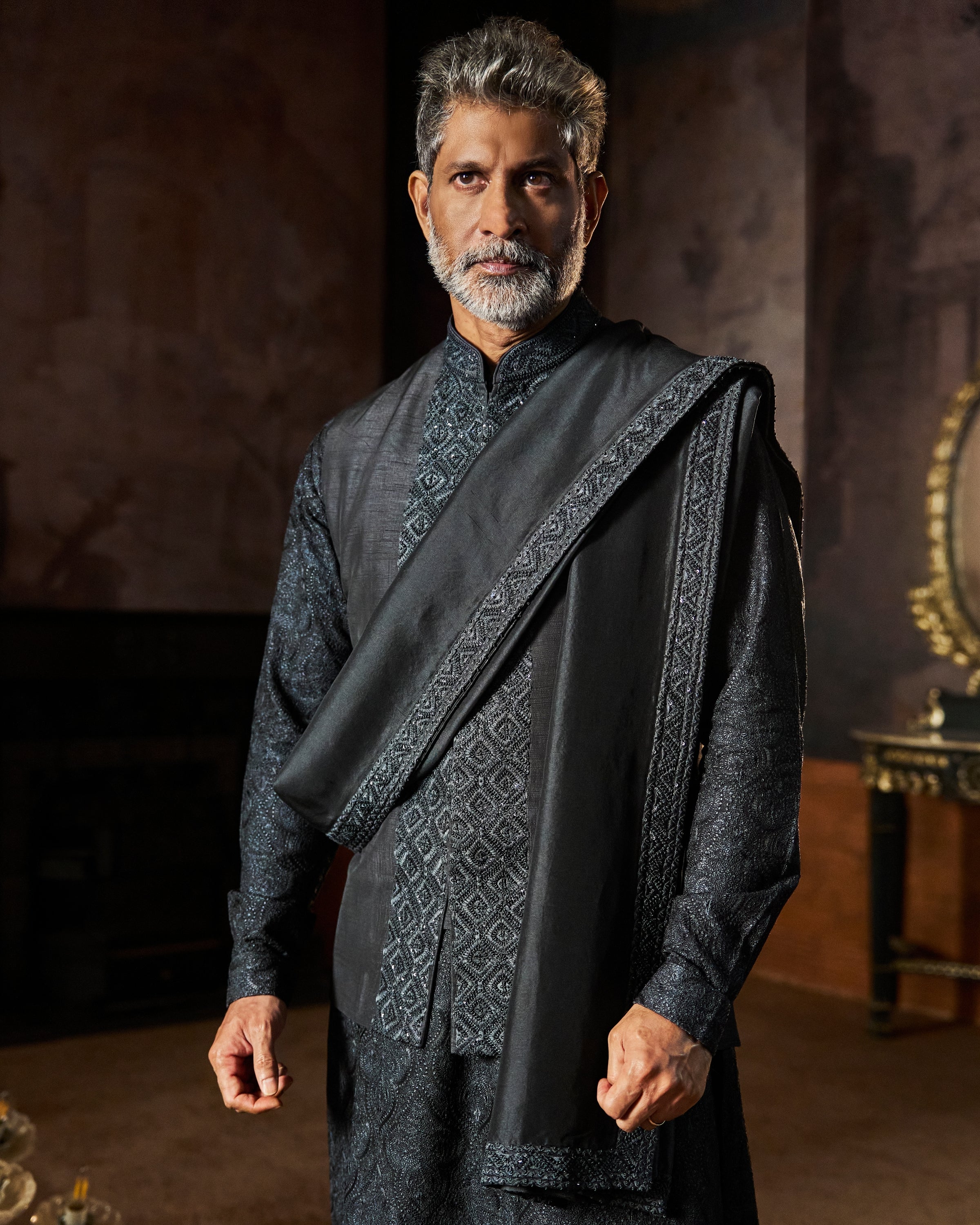 Charcoal Grey Bundi Set