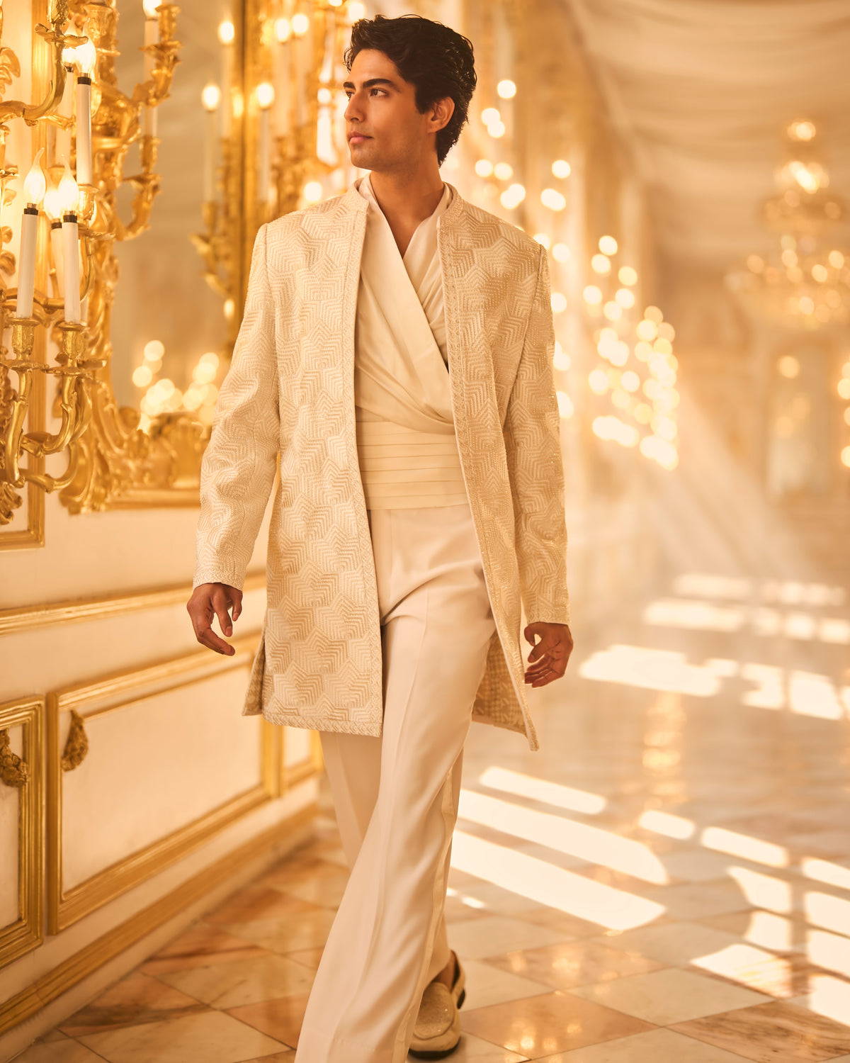 Ivory Sherwani Set