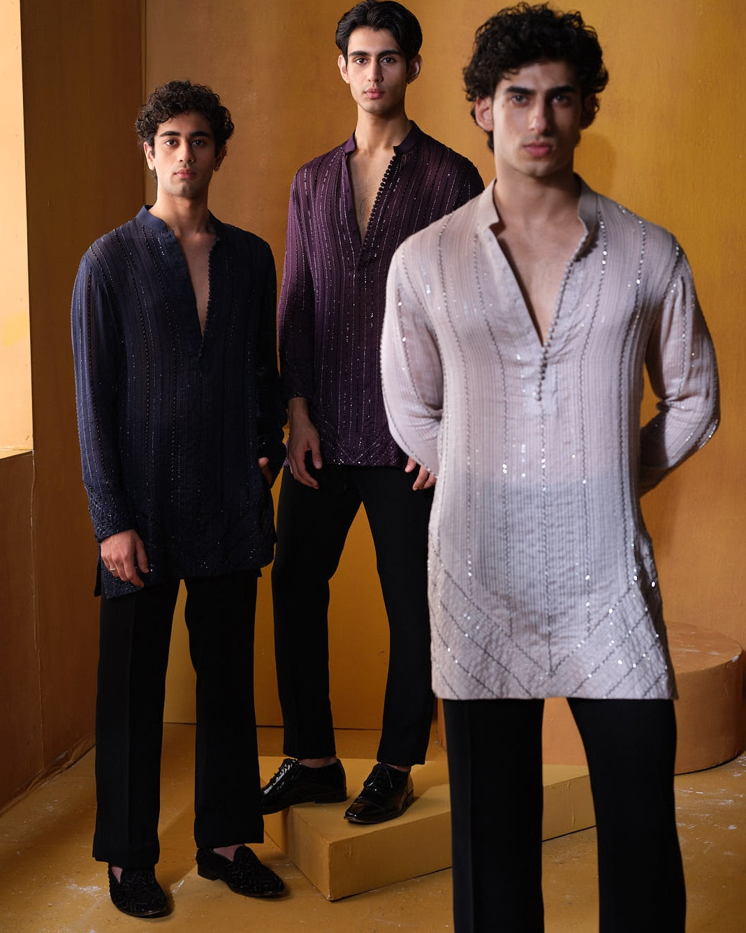 Dusky Pink Cutdana Kurta