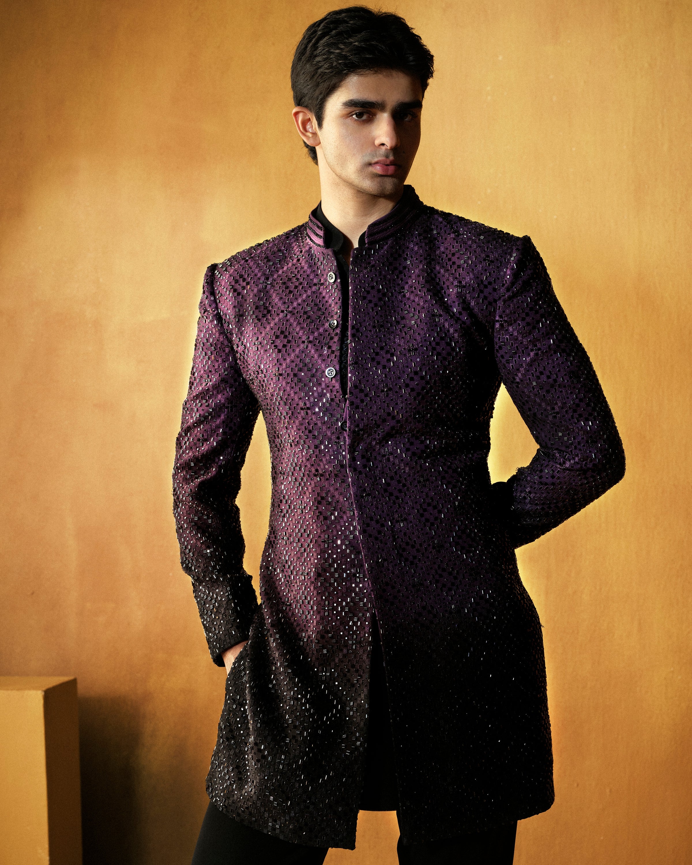 Wine To Black Bandhgala