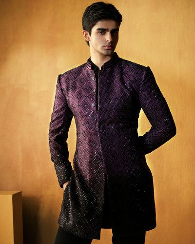 Wine To Black Bandhgala