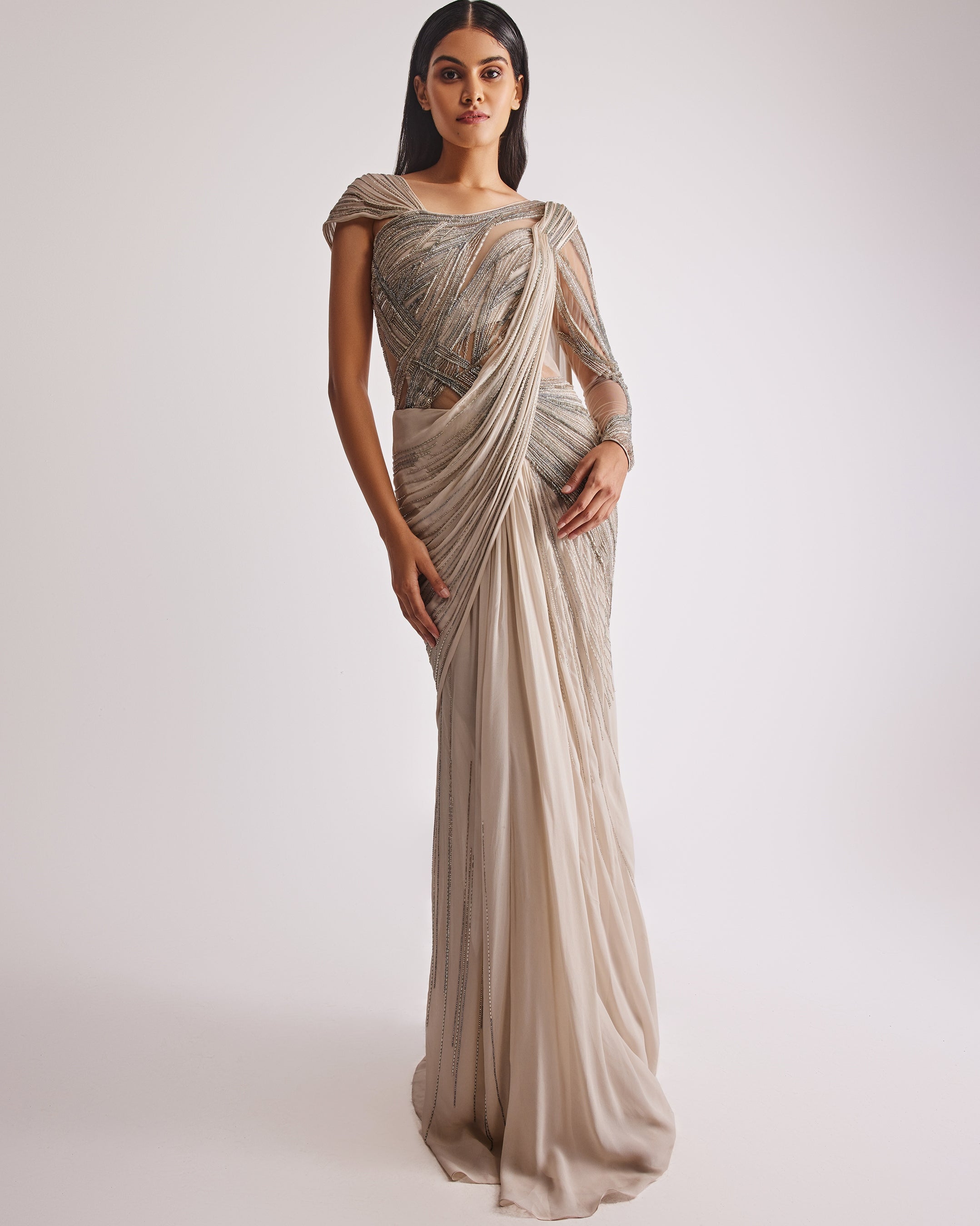 The Ecliptic Sari Gown