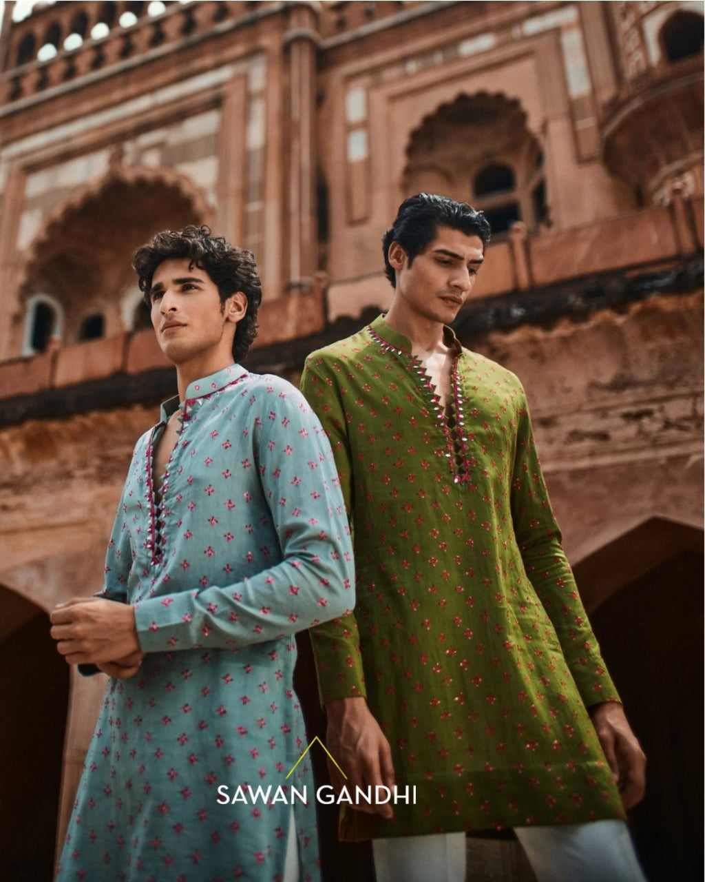 Pale Turquoise Bandhani Kurta Set