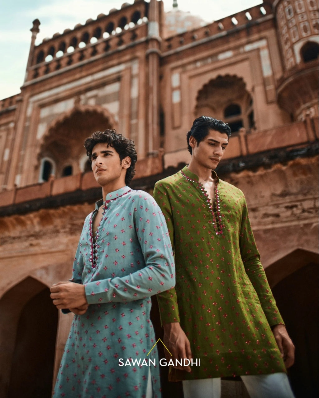 Moss Green Bandhani Kurta Set