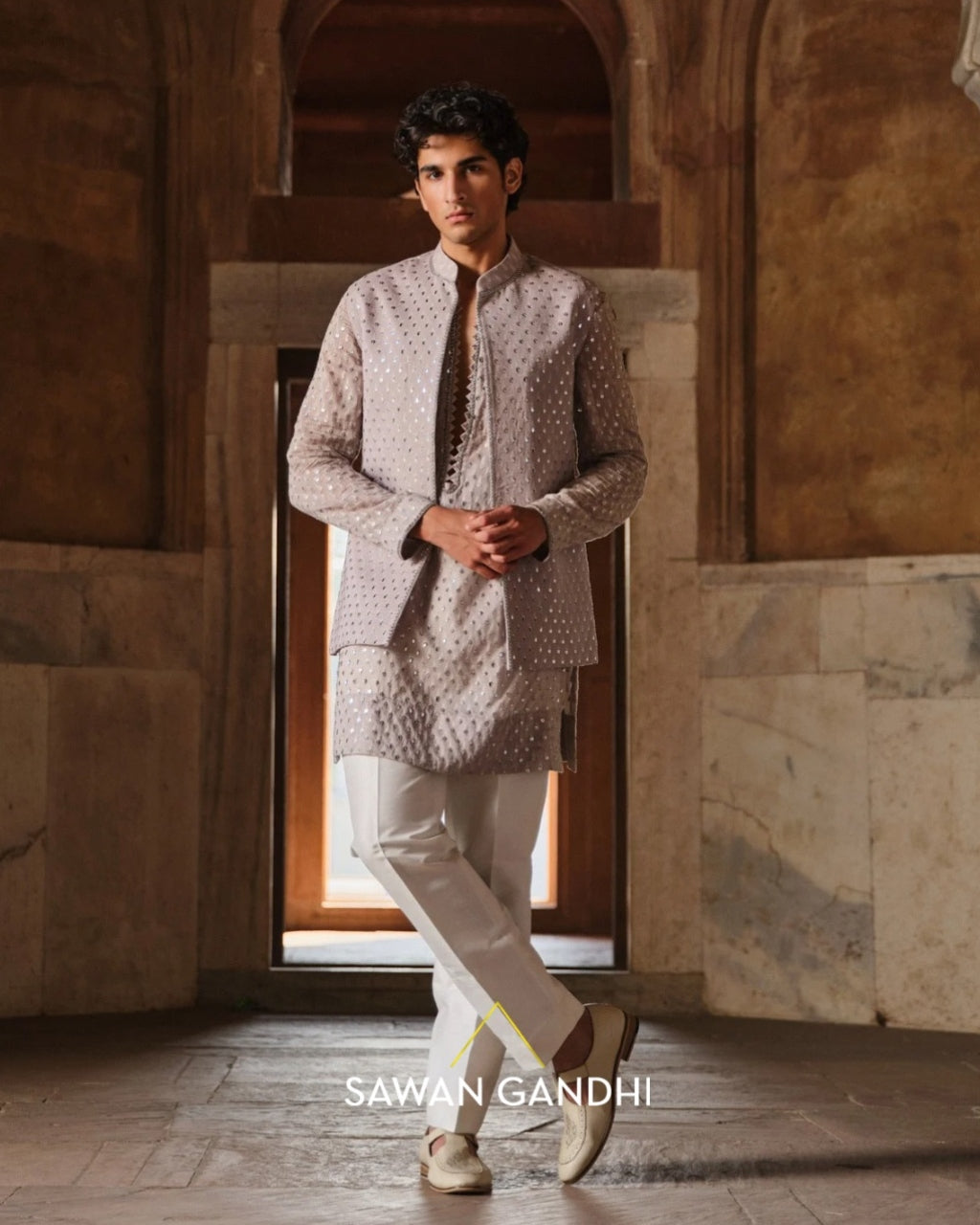 Grey Nehru Kurta Set