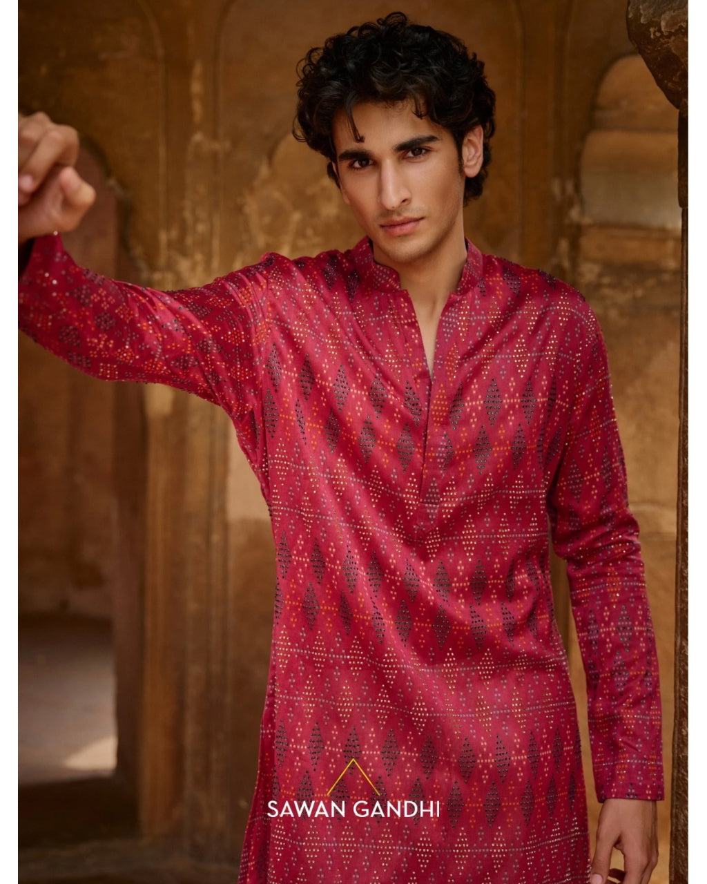 Crimson Multicolour Kurta Set