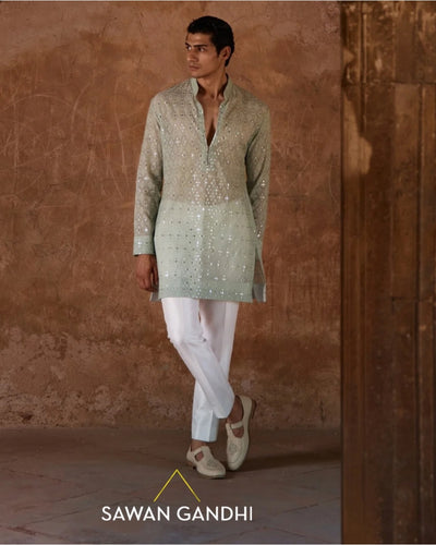 Sage Green Mirror Kurta Set