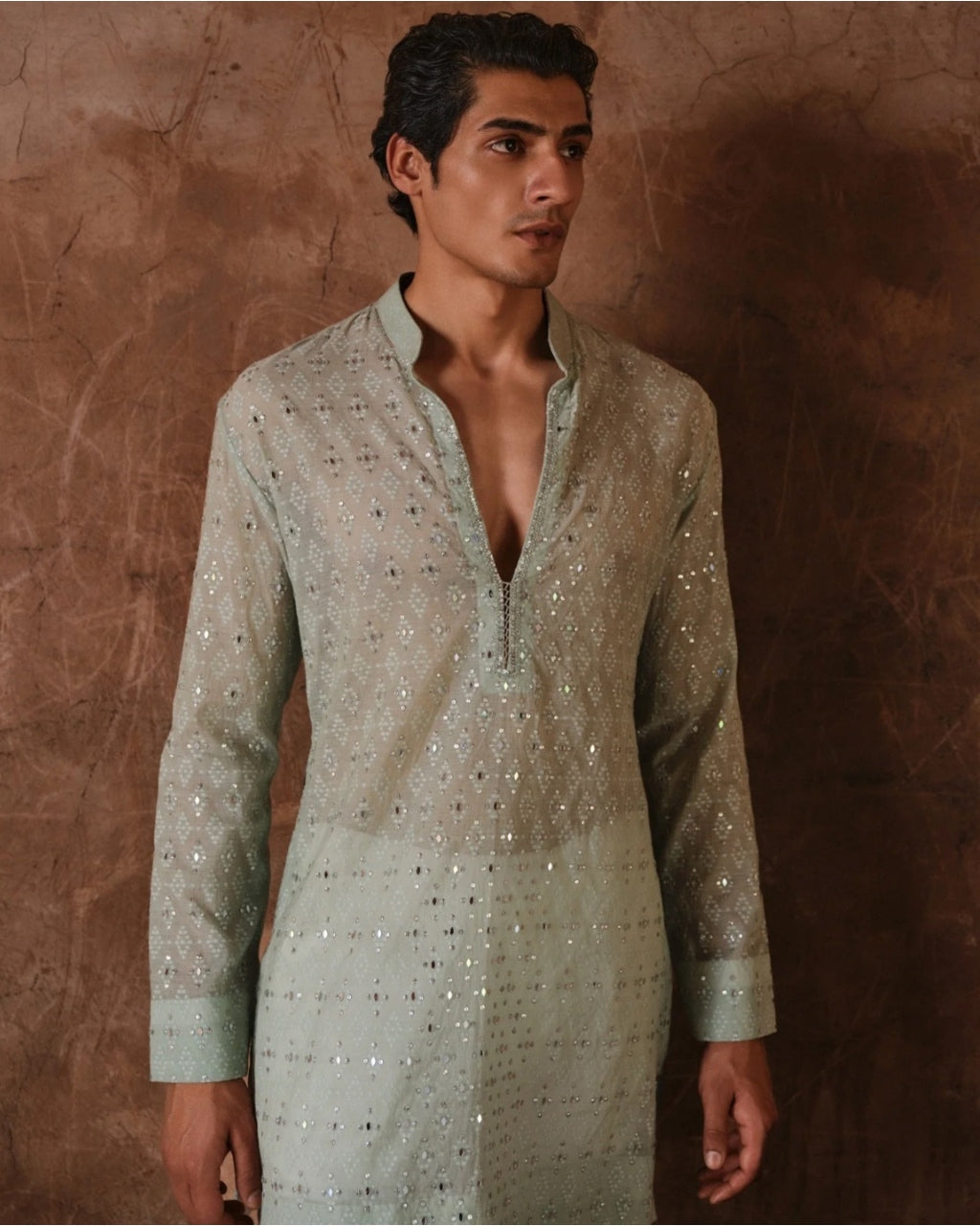 Sage Green Mirror Kurta Set
