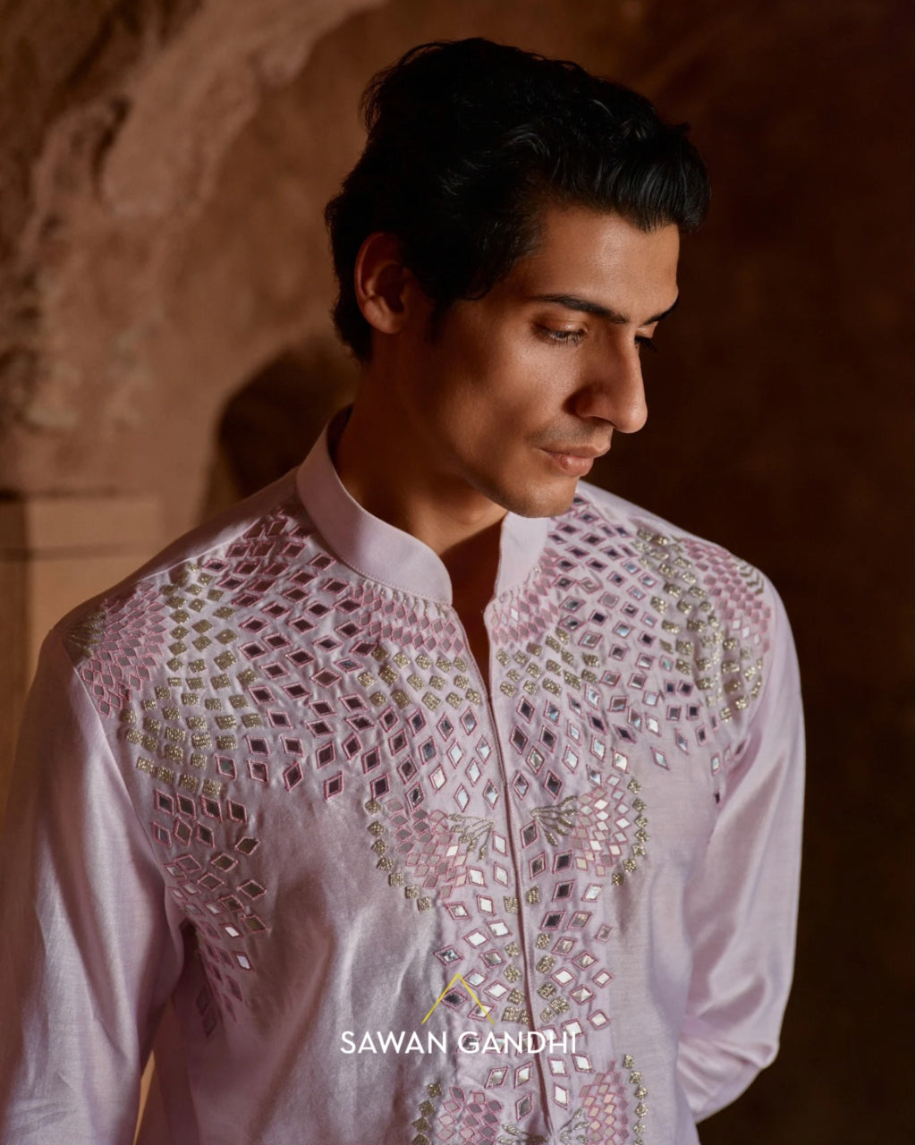 Lilac Appliqué Kurta Set
