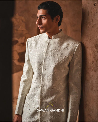 Lotus Jaal Sherwani Set