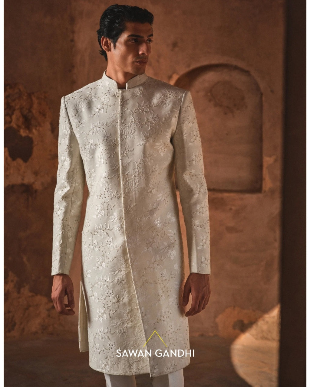 Lotus Jaal Sherwani Set