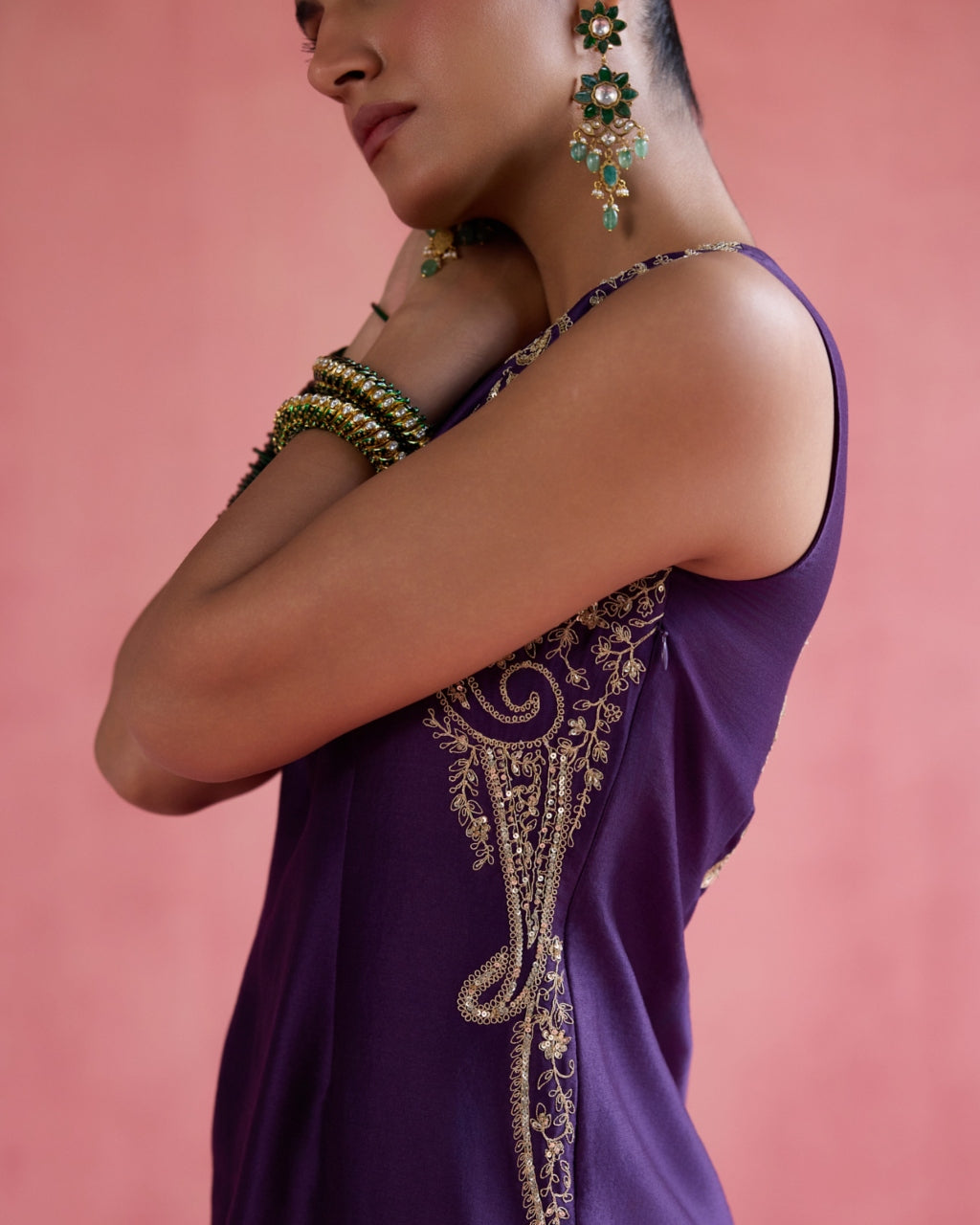 Seher Sharara Set - Purple