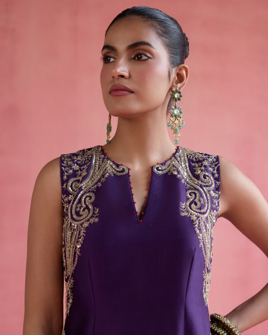 Seher Sharara Set - Purple