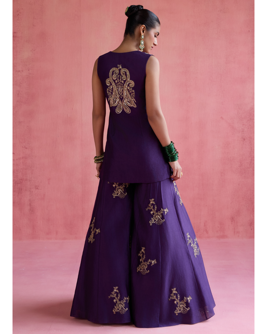 Seher Sharara Set - Purple