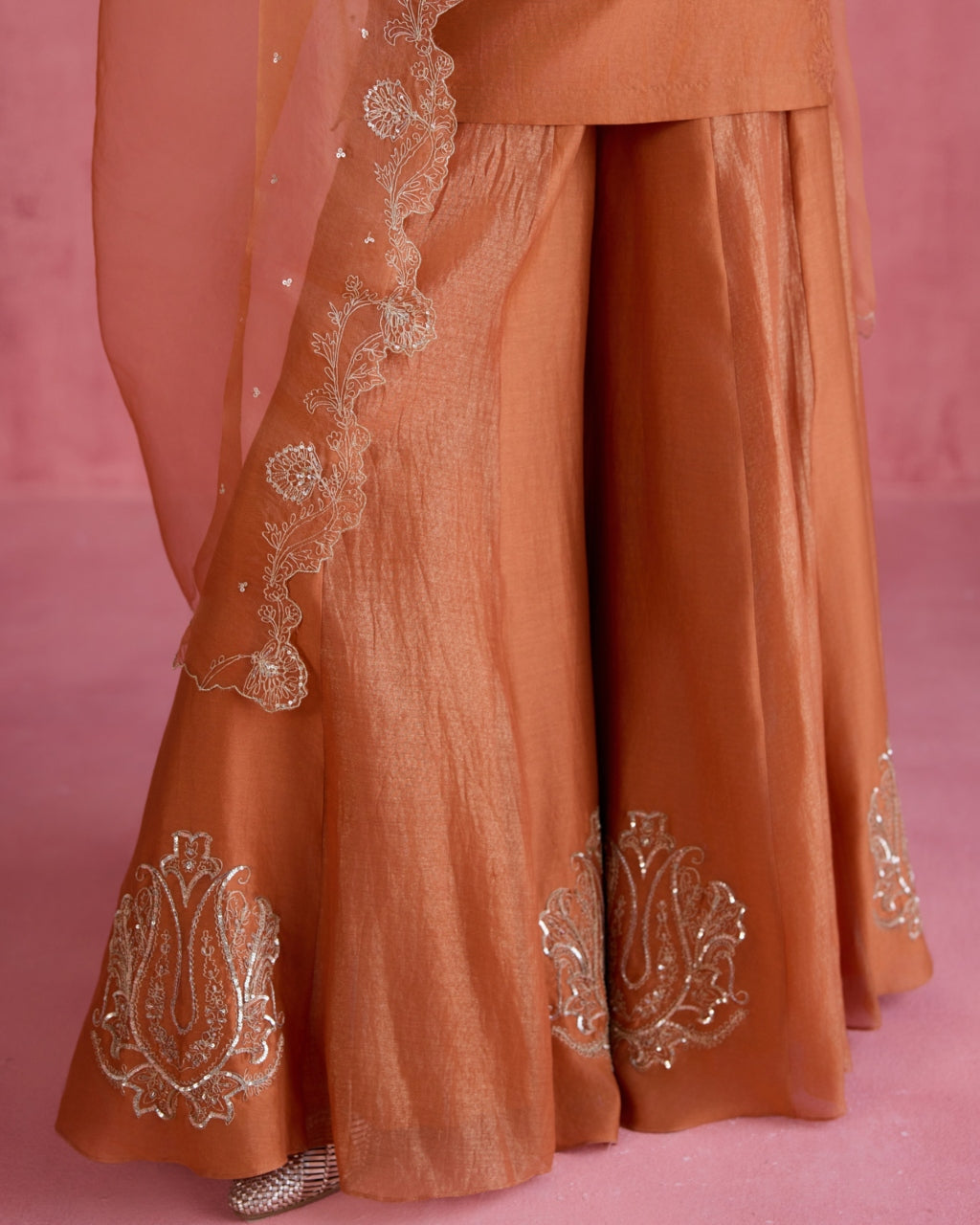 Huma Sharara Set - Orange