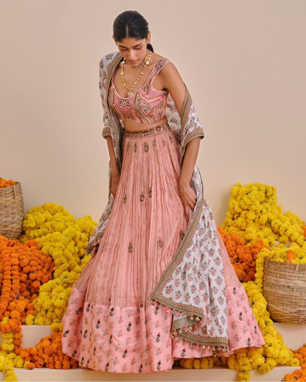 Pink Orchid Marodi Lehenga Set