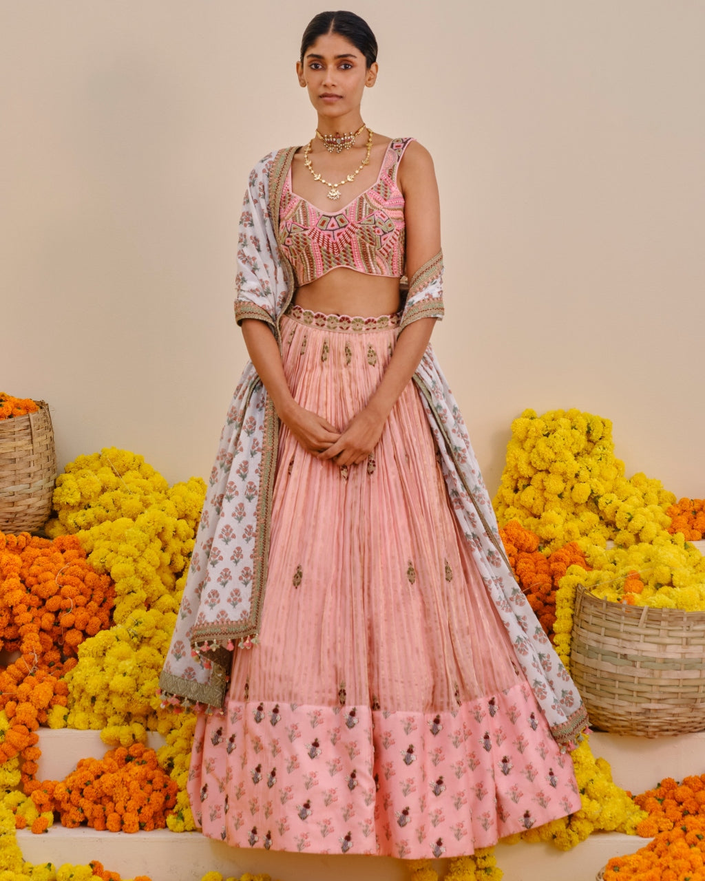 Pink Orchid Marodi Lehenga Set