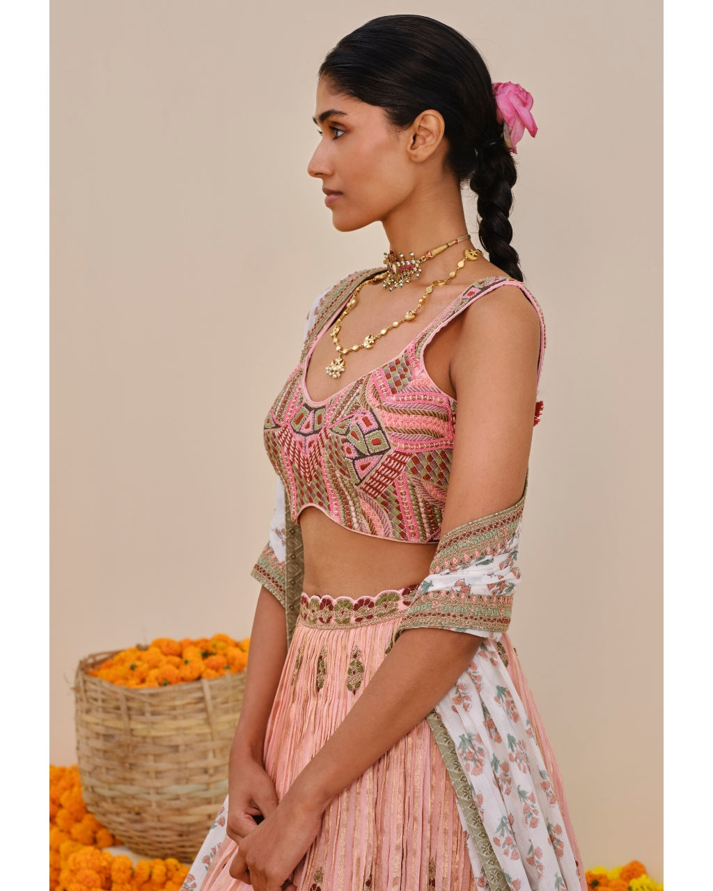 Pink Orchid Marodi Lehenga Set