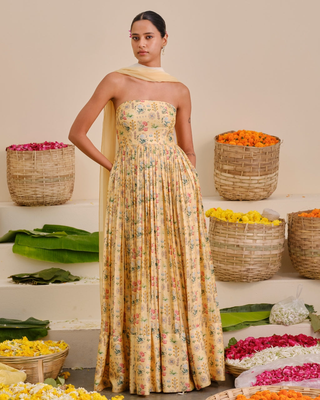 Lemon Tree Tube Maxi Dress